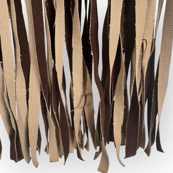 Vintage 1970's Women’s Brown Cropped Western Fringe Vest with Cut-Out Design - Picture 6 of 7